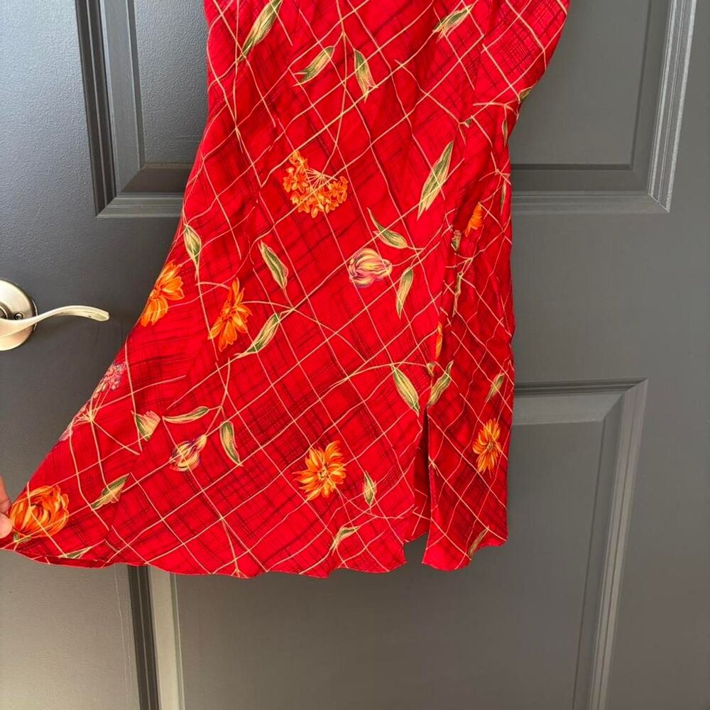 VTG Victoria's Secret Lingerie 100% Silk Floral Pajamas Slip Dress Chemise 90s - Picture 2 of 8